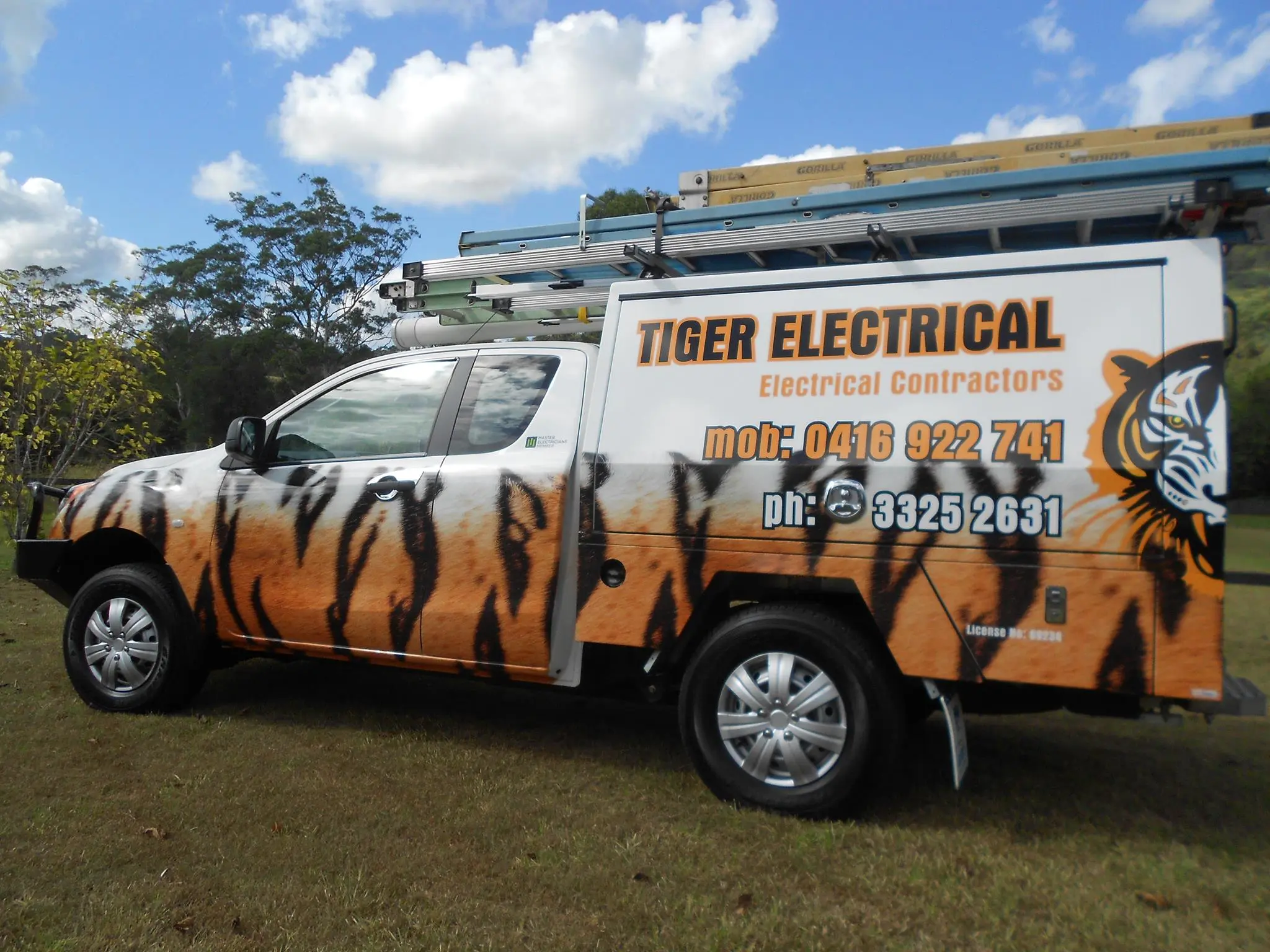 Tiger Electrical - Case Study 2 Tiger Electrical branded ute in Brisbane