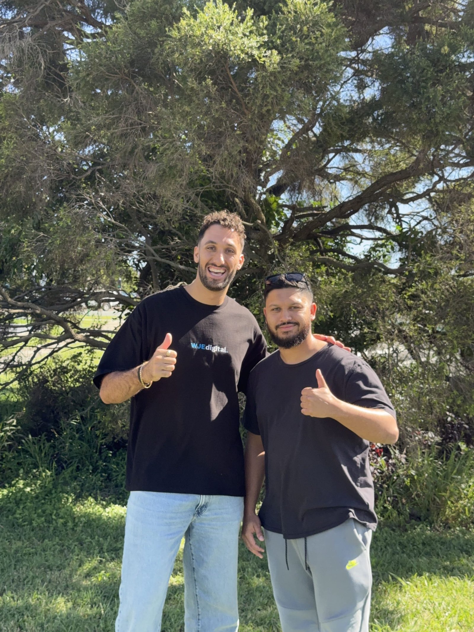 Will Eaton (WJE Digital) and Raees, Owner of Legacy Wrought Iron